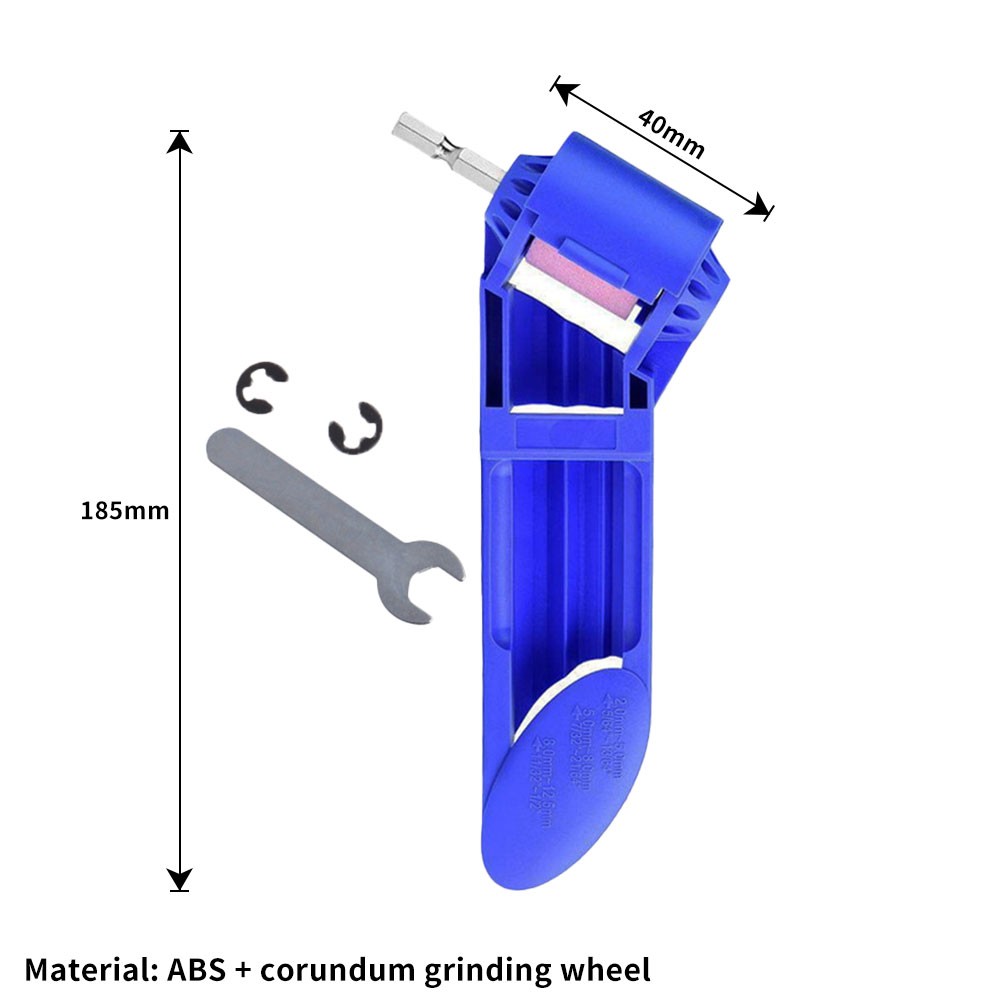 1 Set Portable Drill Bit Sharpener Sharpening Tool Drill Sharpener Wrench CoruTL