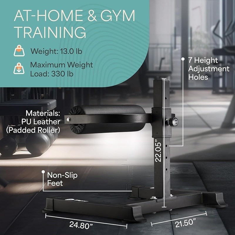 Adjustable Split Squat Stand Heavy-Duty Leg Trainer Home Gym Compact Stability