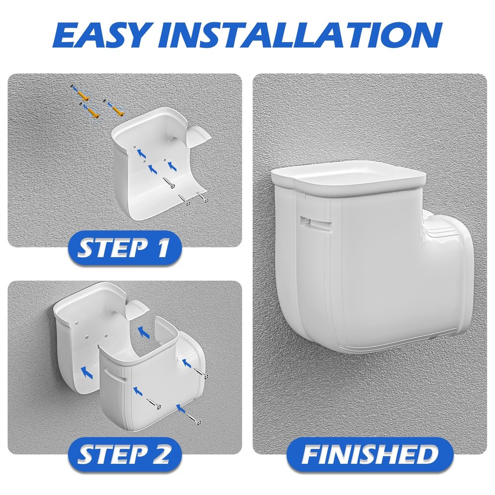 3" Width 90° Flat Elbow, Level Bend, Mini Split Line Cover Set Accessories fo...