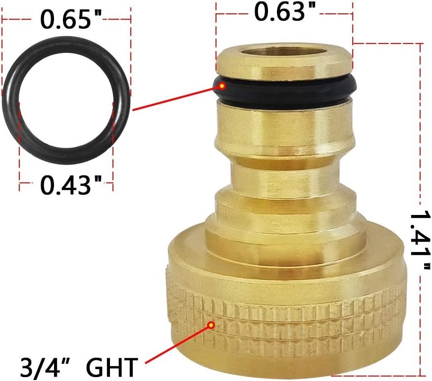 Solid Brass Garden Hose Quick Connect Set