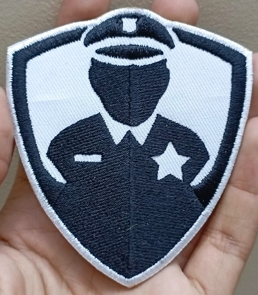 "Security Sign" Iron On Patch - Sew Patch - Embroidered Patch