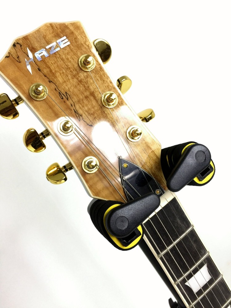 Haze Height-Adjustable Guitar Stand, HJGSL1B, Gravity Locking Design
