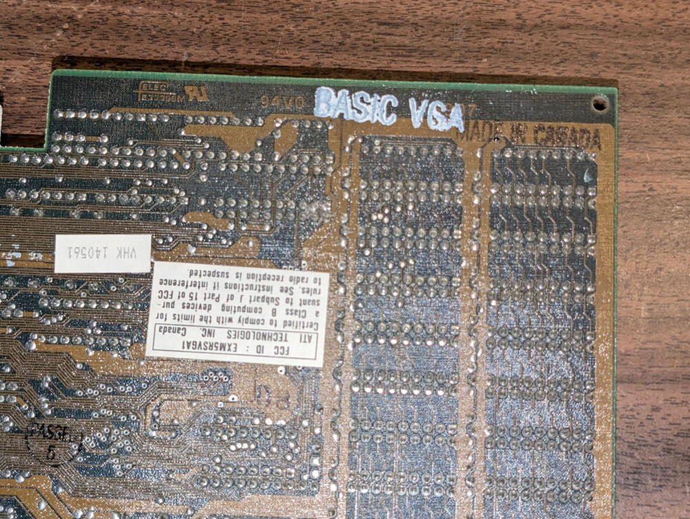 ATI VGA 640 graphics accelerator 1988; untested