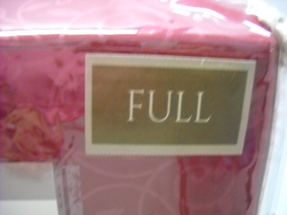 Home Dynamix Willow Collection 4-Piece Bed Sheet Full Brick Red Vines Pattern