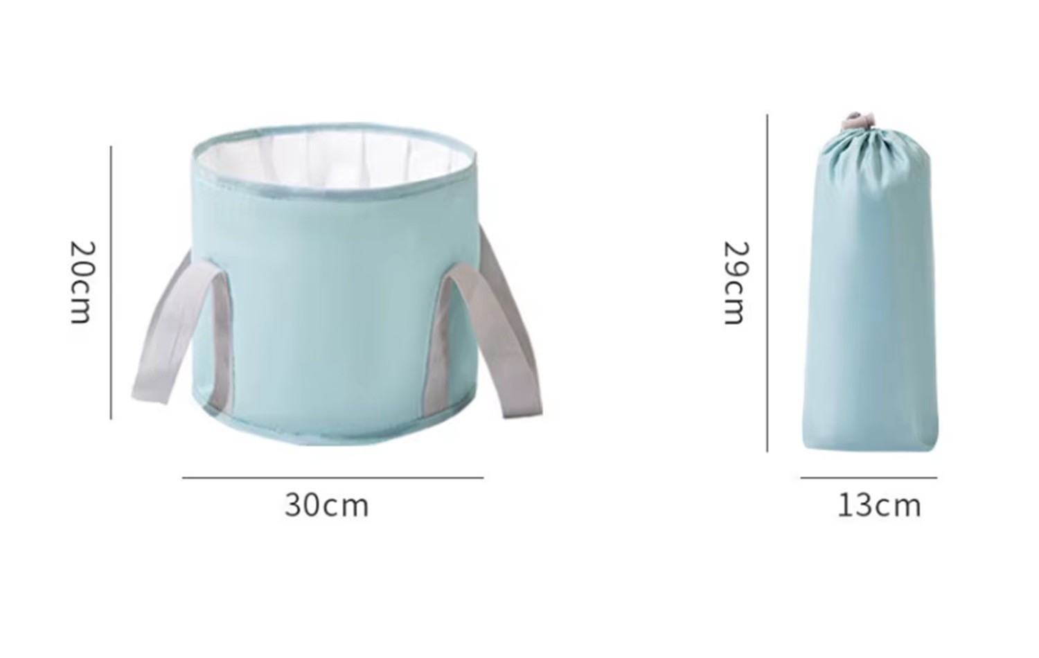 1-Set Collapsible Bucket — Portable Folding Camp Wash Basin for Camping, Hiking