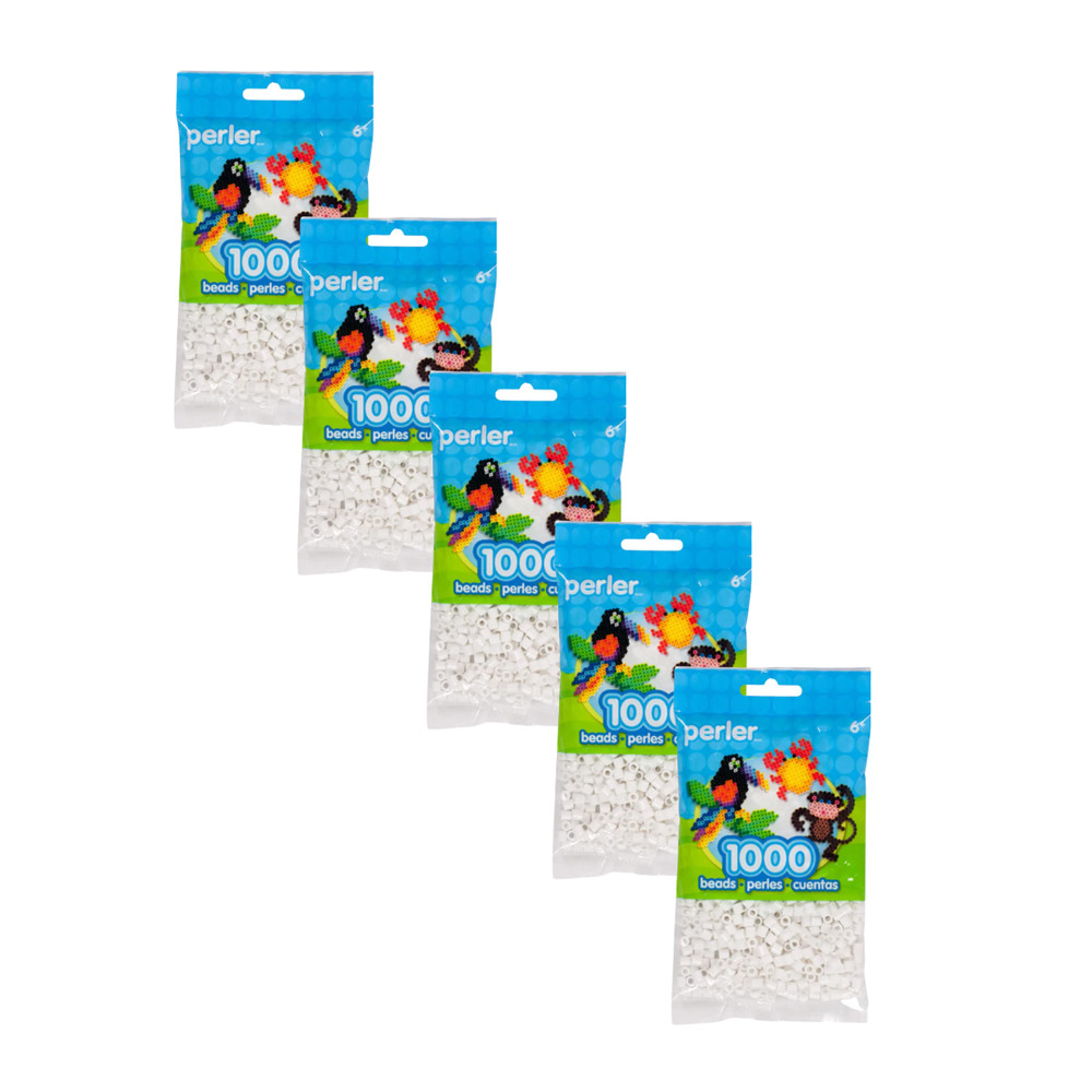Perler Bead Bags 5x1000 White