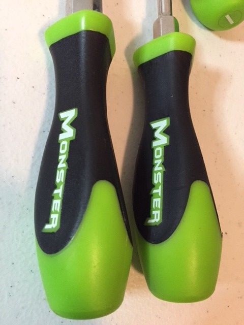 Monster Tools 3 PC Screwdriver Set Slotted 3/8", Phillips PH3, Slotted Stubby