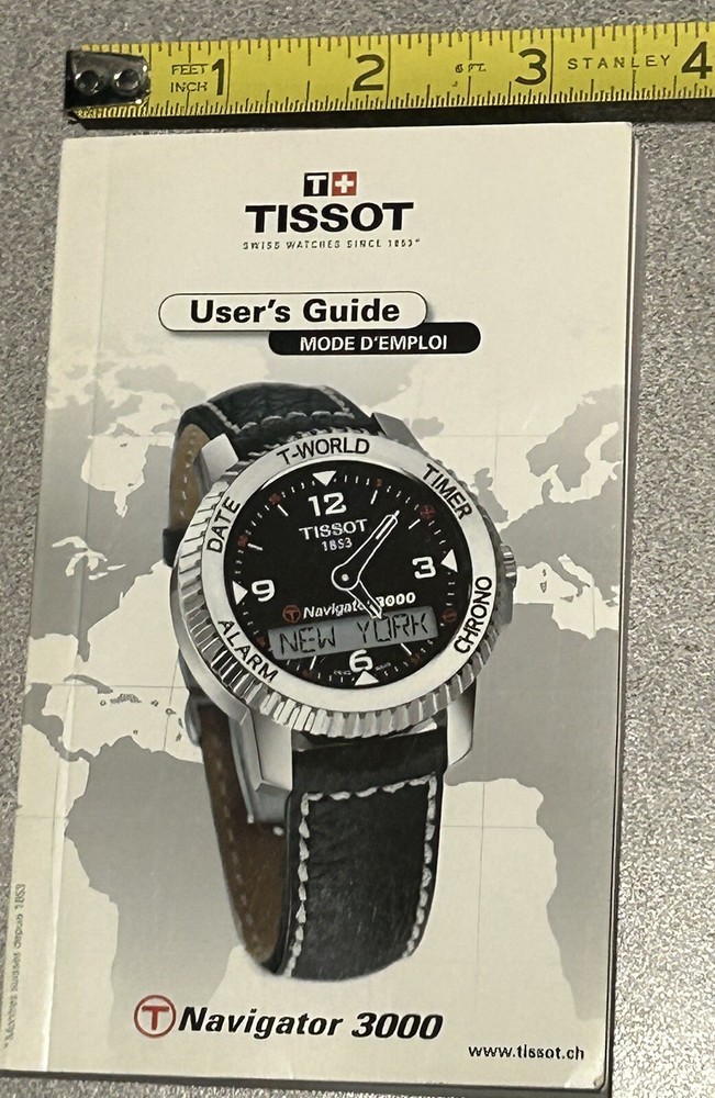 New Authentic TISSOT Navigator 3000 User Guide Instruction Manual Book