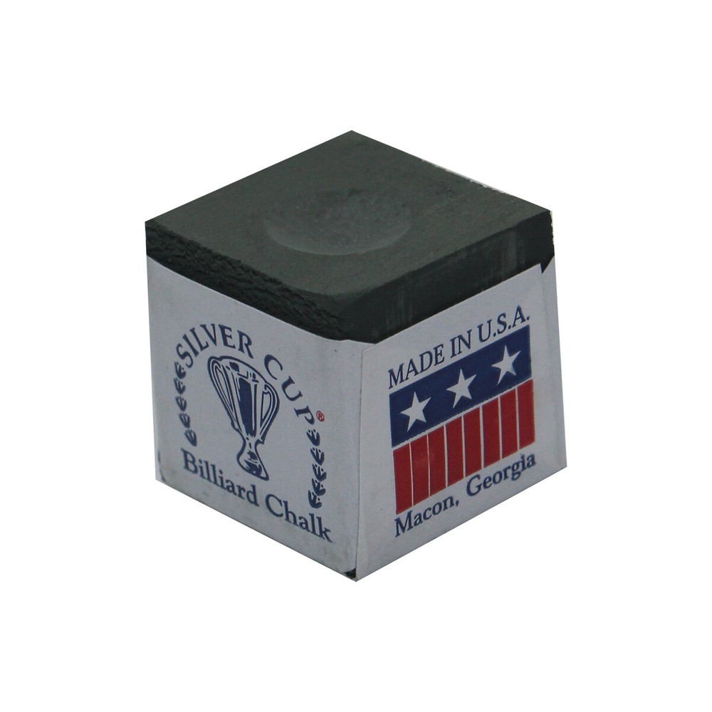 Silver Cup 6 Olive Billiards Pool Cue Chalk
