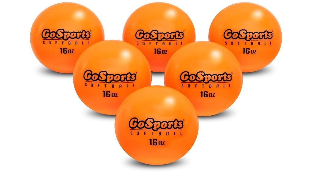 Weighted Training Ball Set Hitting/Pitching Softball Heavy Duty 6 Pack Orange