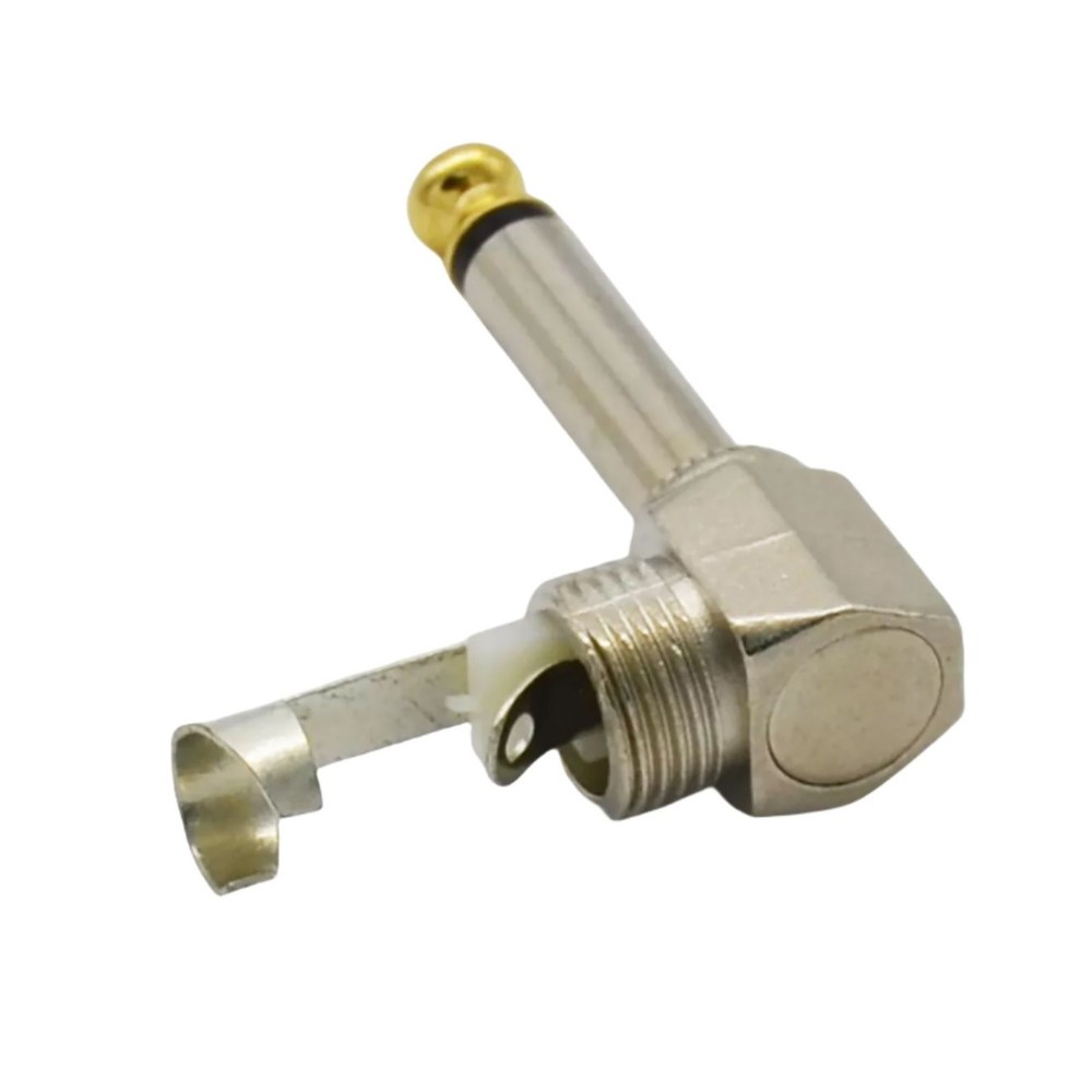 10PCS 1/4 TS Right Angle Mono Microphone Plug With a 6.35mm audio plug