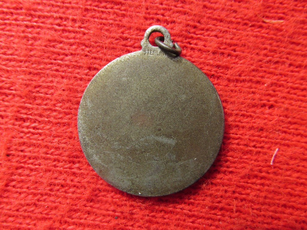 Sterling St Christopher Medal Protect US medal pendant