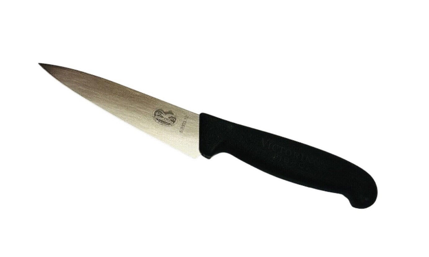 Victorinox Chef Knife 5" Straight Edge Blade Black Fibrox Handle 5.2003.12