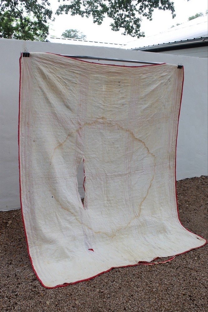 Antique Heirloom Butterfly Turkey Red Cutter Patchwork Quilt
