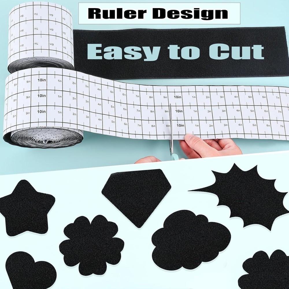 Heavy Duty 20ft Self-Adhesive Hook and Loop Tape - Versatile Carpet, Couch & ...