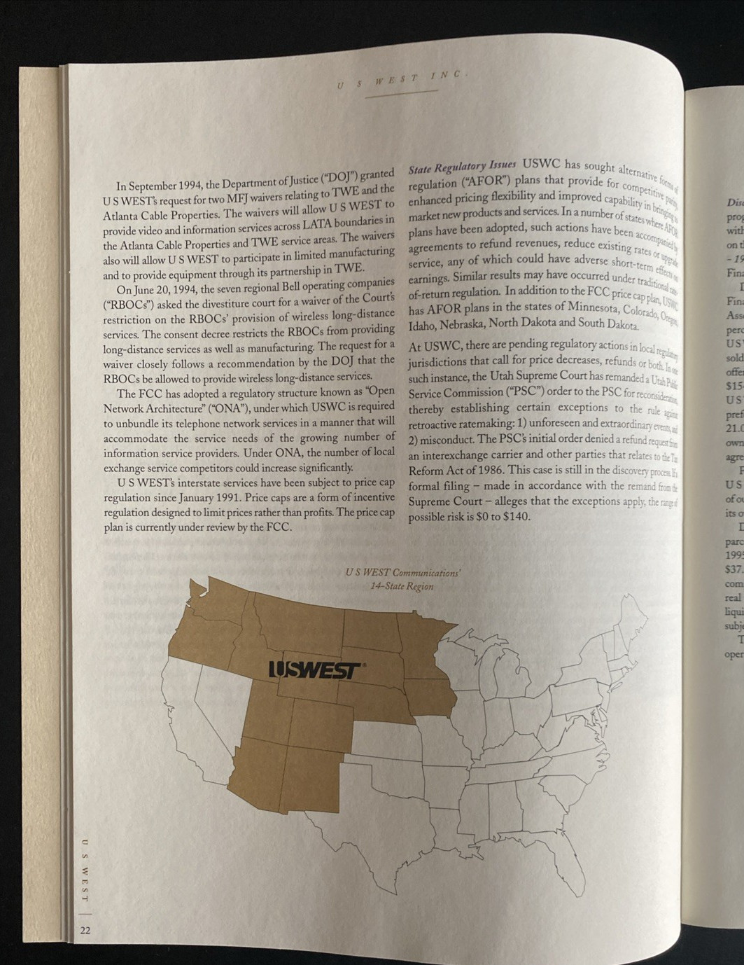 Vtg 1994 Annual Report US West Inc Colorado -Dick Cheney Board Member- 56 pgs