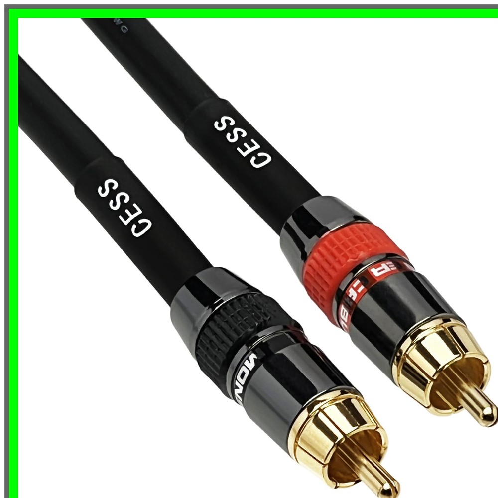 12 Gauge RCA Audio Patch Cable, 1 Foot