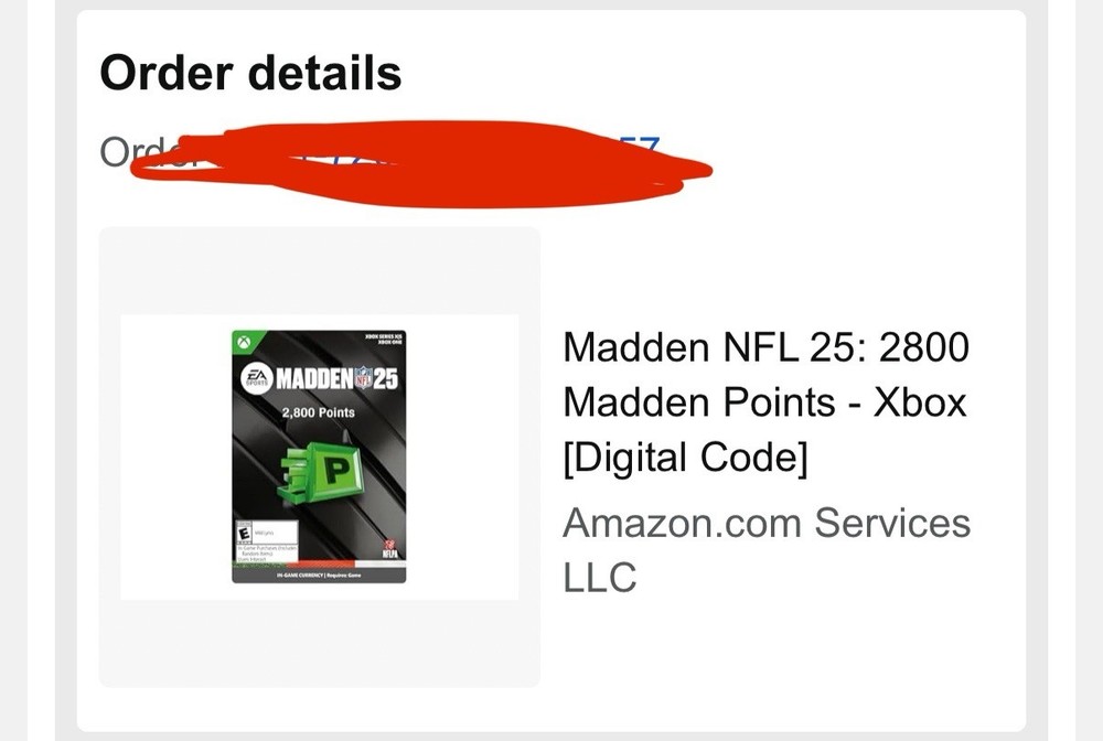 Madden 25 Points Gift Card