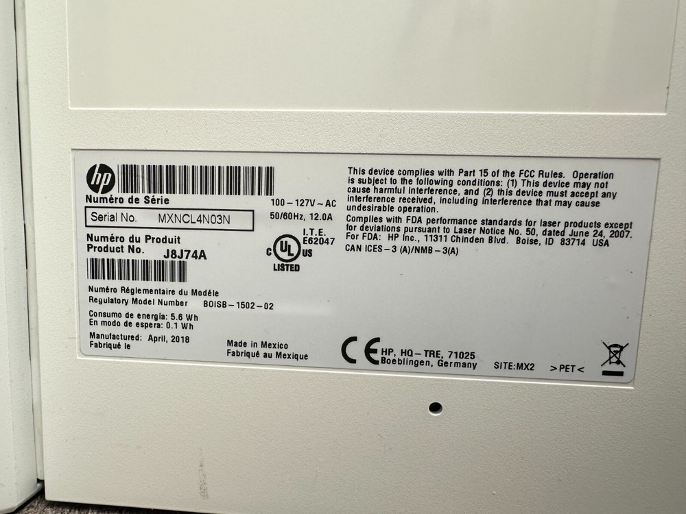 HP Laserjet Managed Flow MFP E62565 Printer