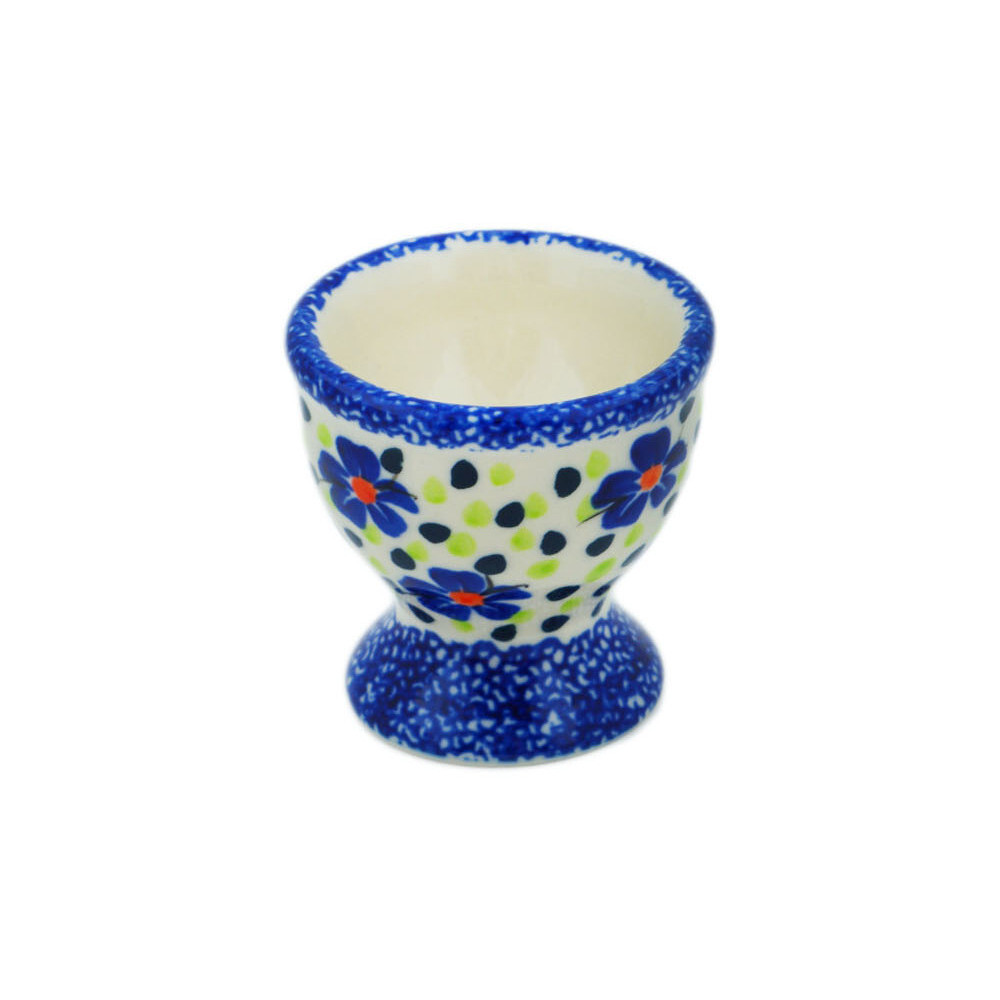 Polish Pottery Egg Holder 2" Hope Flowes UNIKAT