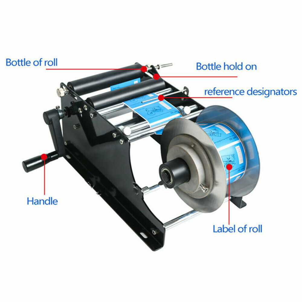 MT-30 Semi-automatic Round Bottle Labeling Machine Manual Label Maker Labeler