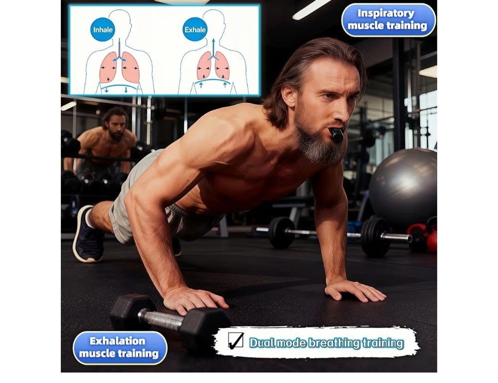 Breathing Exercise Device Lung Trainer Adjustable Silicone Respiratory Tool