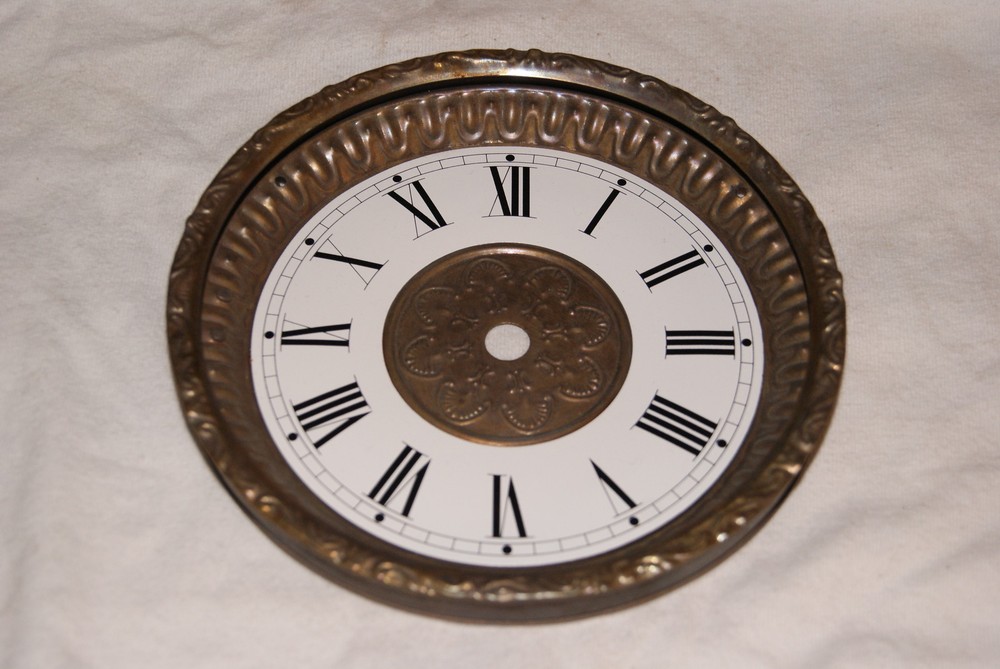BLACK MANTEL DIAL / BEZEL COMBO NEW CLOCK PARTS