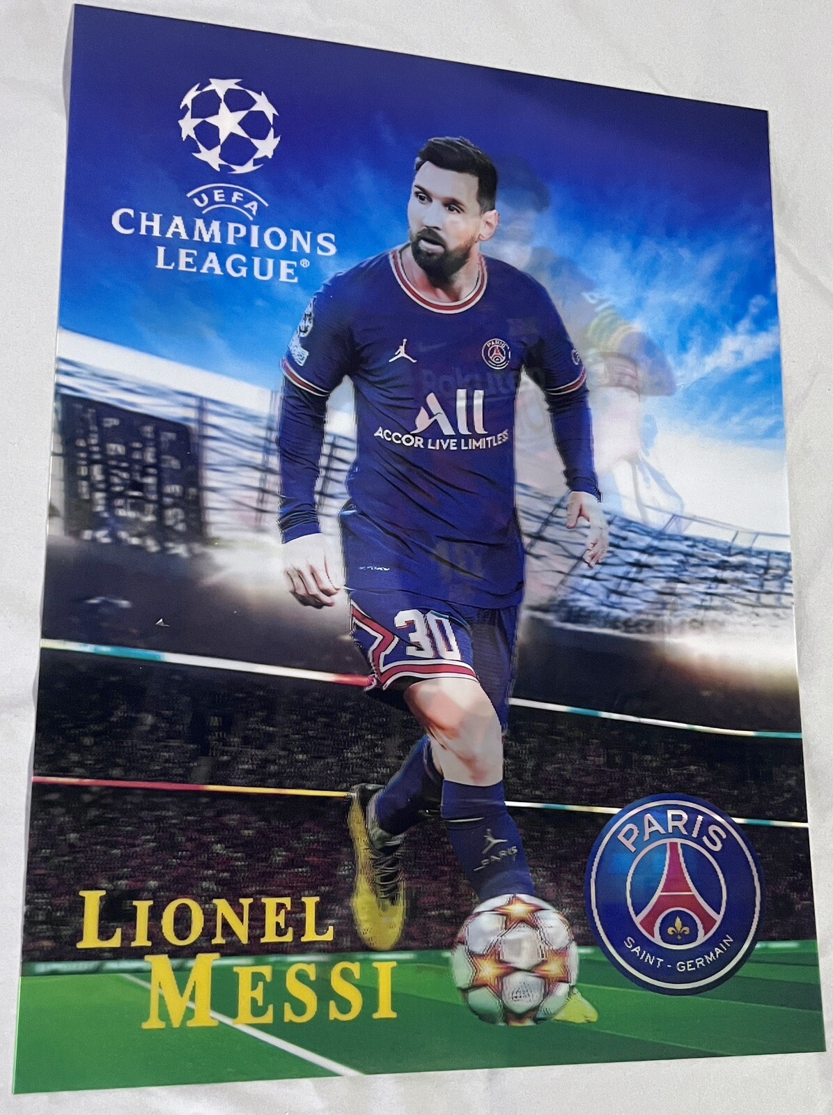 Lionel Messi-3D Poster ,3D Lenticular-3 Images Change