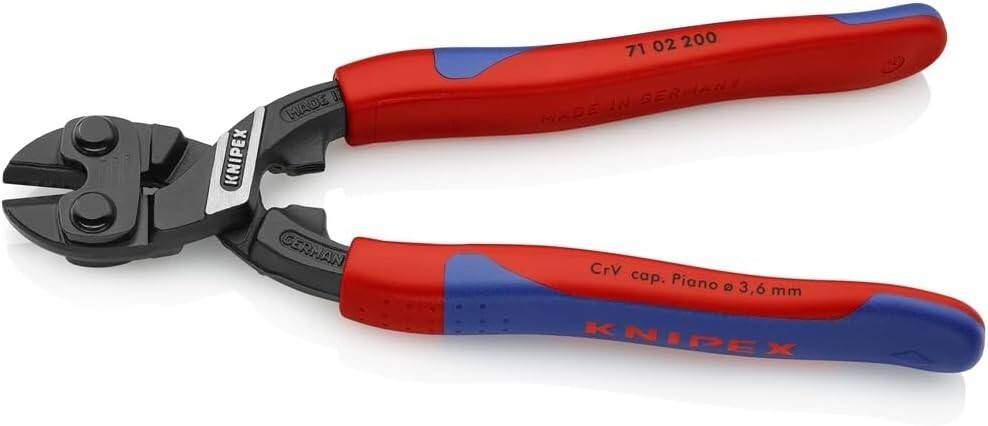 KNIPEX CoBolt Compact Bolt Cutter Multi-Component (7102200) 8- Inch Comfort grip