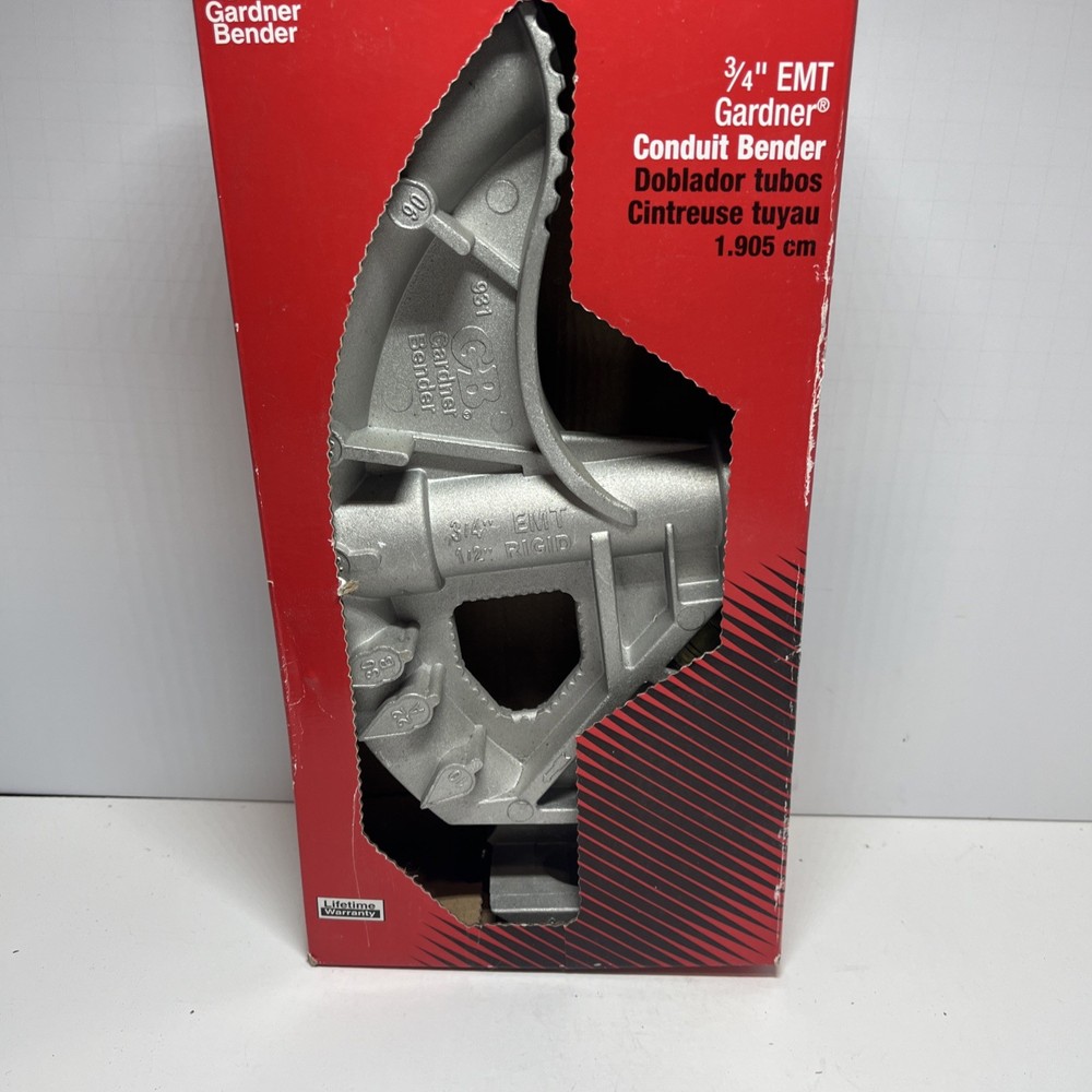 3/4'' THIN WALL & 1/2'' RIGID CONDUIT BENDER ALLOY