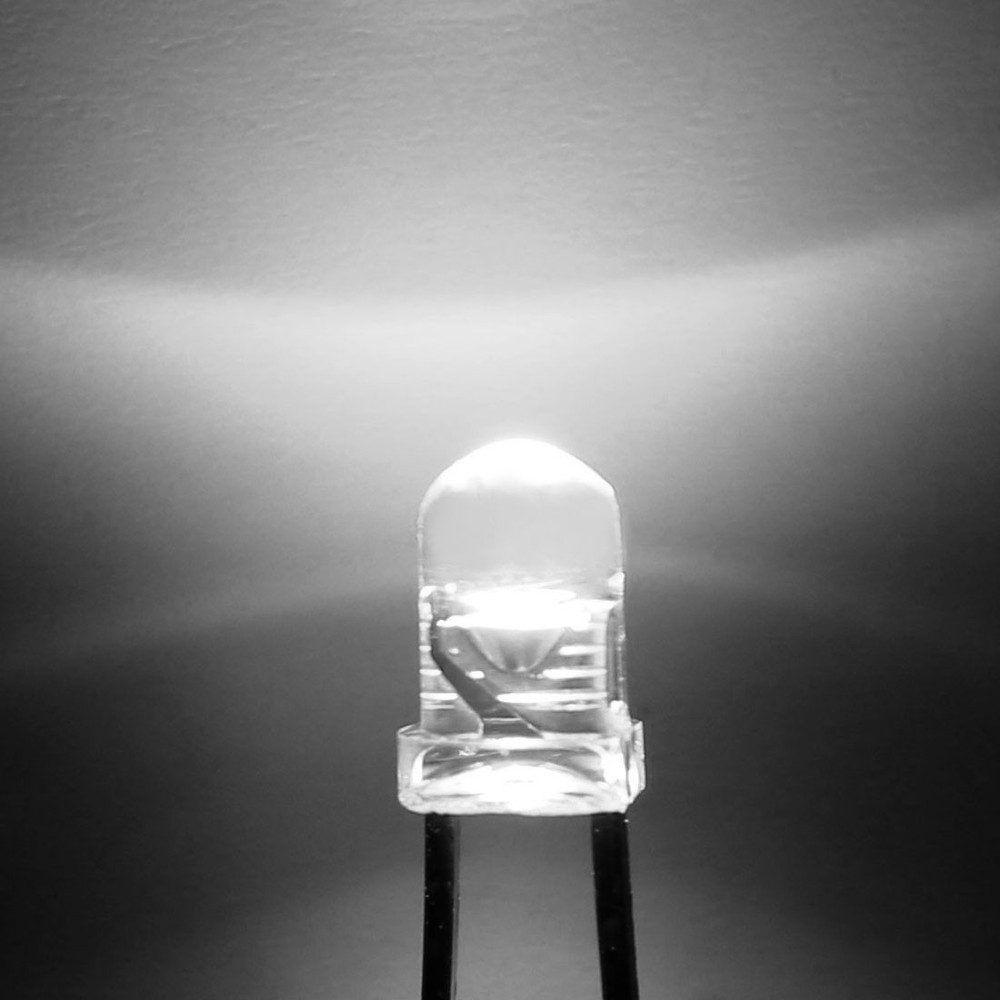 10pcs 3mm White LED Diode Lighting Electronics Component Emitting Light 3-3.4V