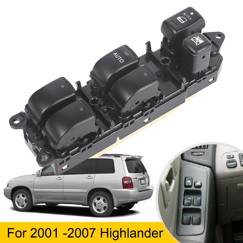 Left Driver Master Power Window Control Switch For Toyota Highlander 2001~2007