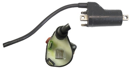 Ignition Coil 12v CDI Single Lead 2 Terminals (80mm) Thin
