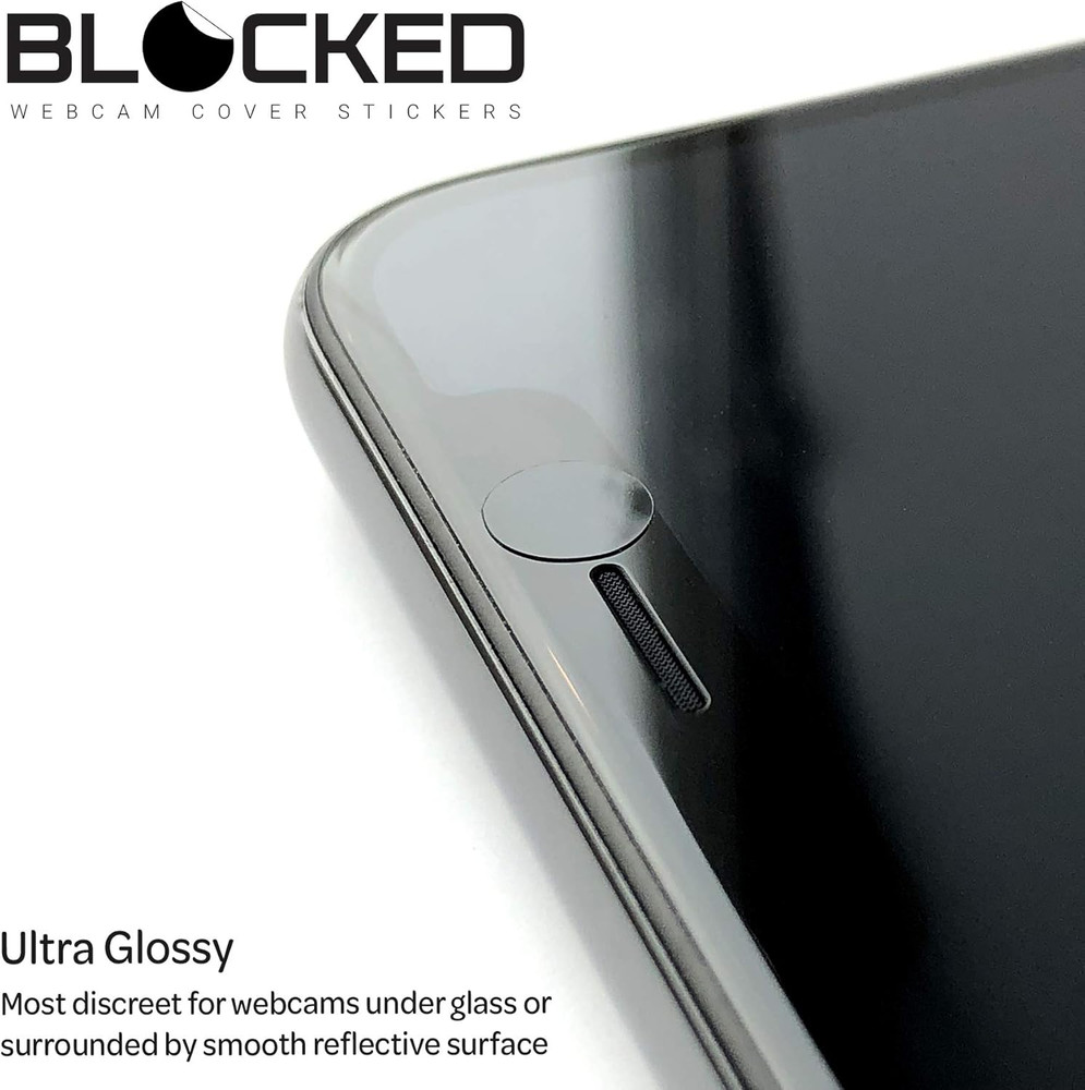 BLOCKED Stackable Webcam/Camera Vinyl Covers | 57 Low-Tack Reusable Webcam Stick