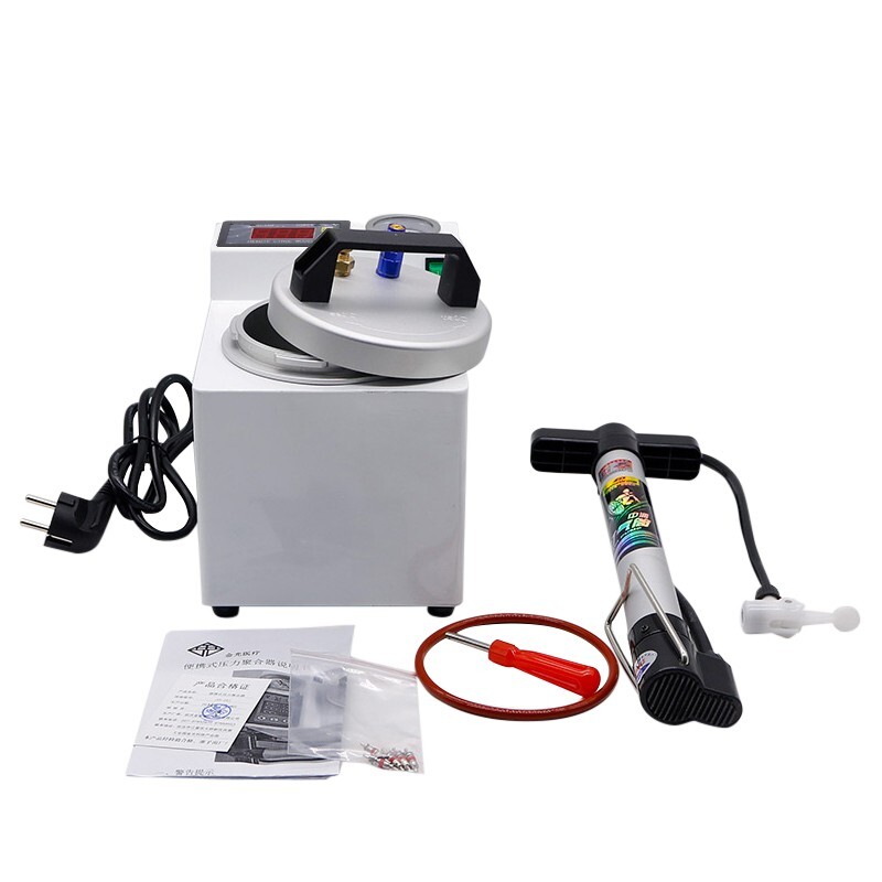 Dental Lab Automatic Polymerizer Portable Curing Pressure Pot Digital Display US