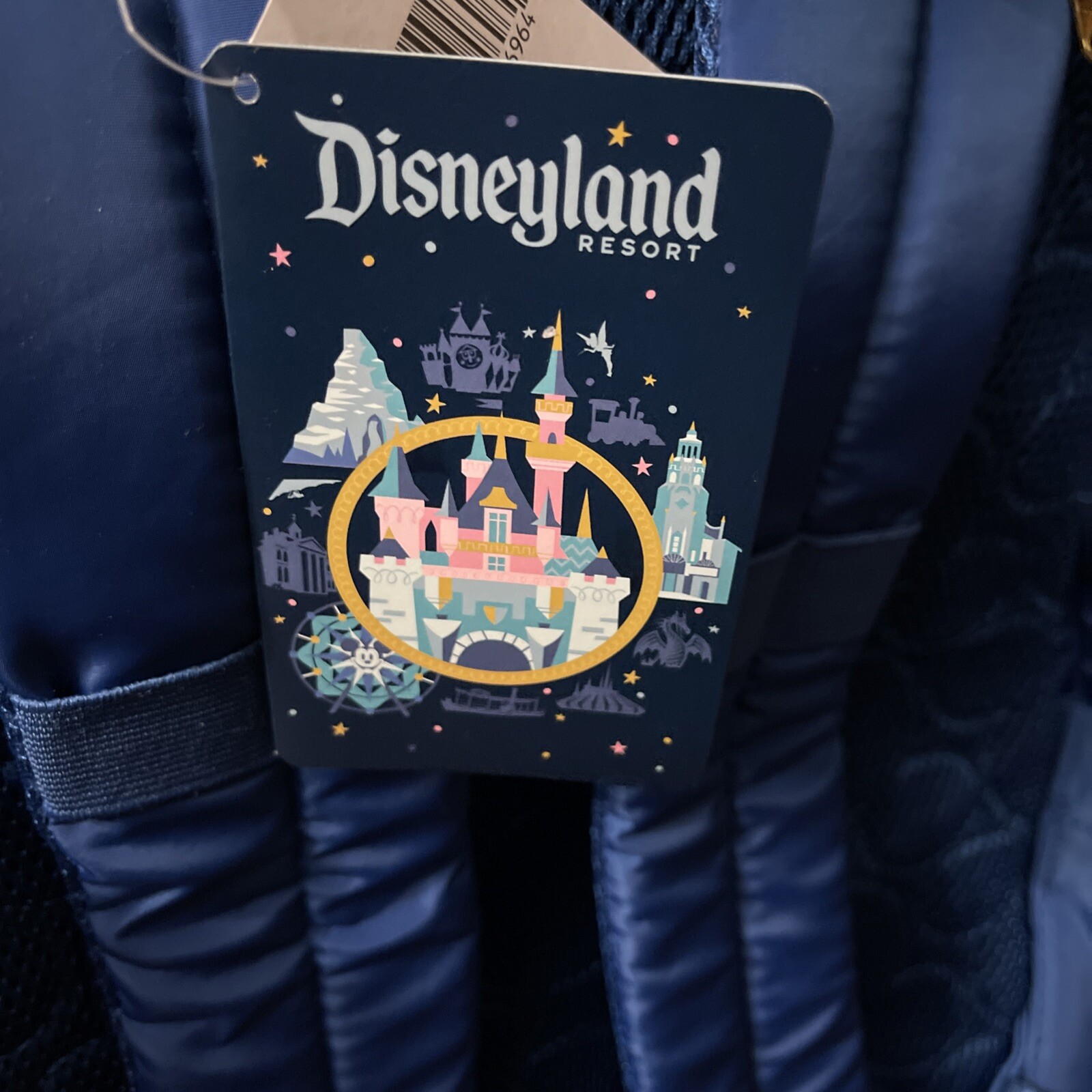 Disney Parks Disneyland & Disney CA Adventure Park Icons Blue 16" Backpack