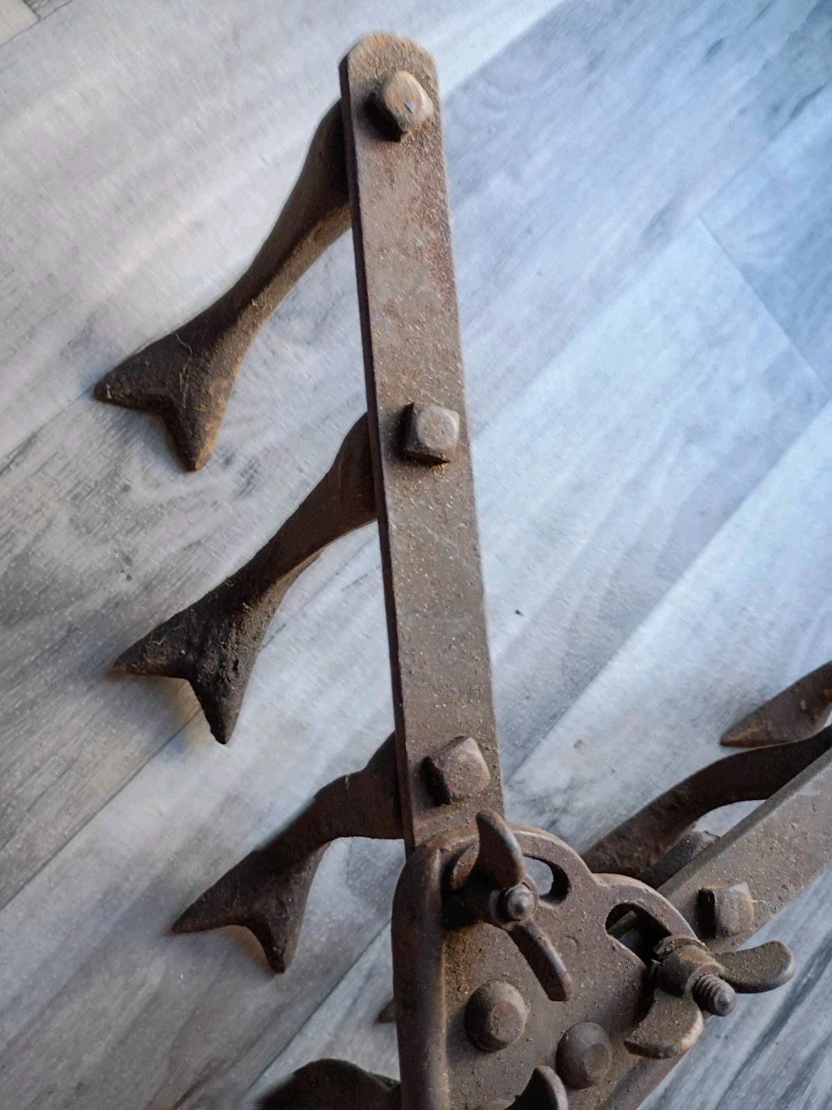 7 Tine Farm Cultivator Rake Adjustable Garden Hand Tiller Heavy Duty Vintage