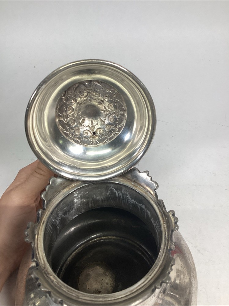 Antique Ornate Silver Plated Teapot
