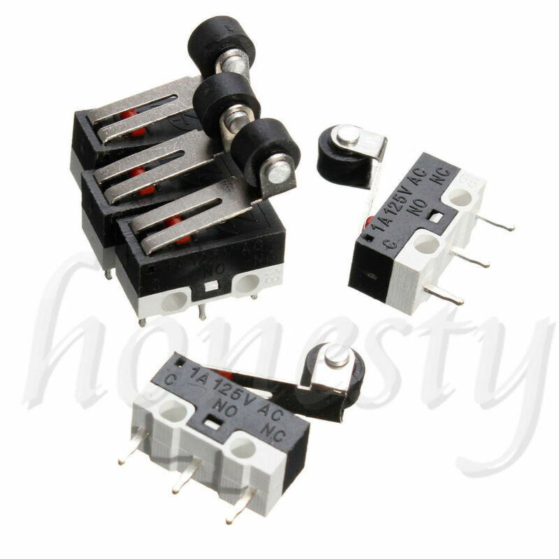 15X Ultra Mini Micro Switch Roller Lever Actuator Microswitch SPDT Sub Miniature