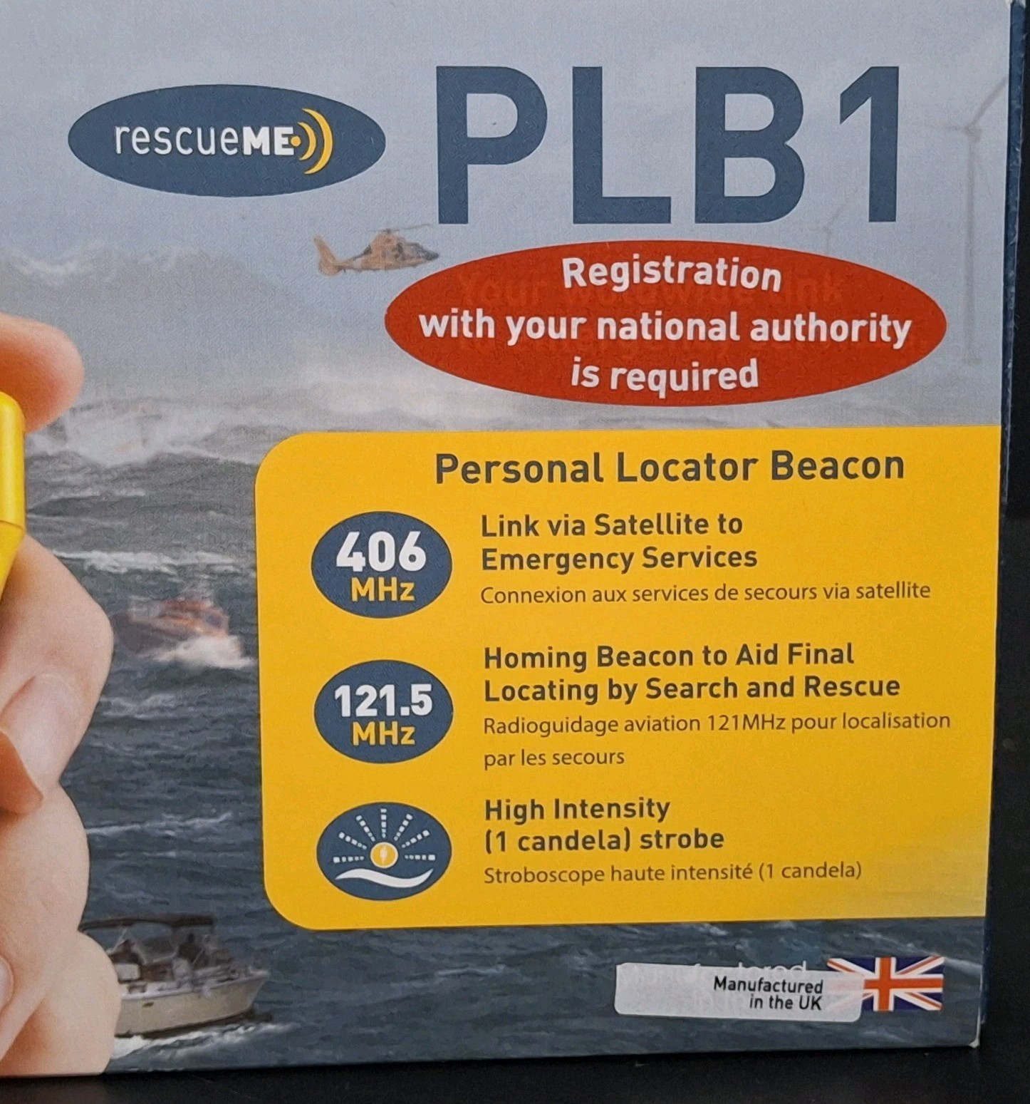 Ocean Signal Rescue Me PLB1 Personal Locator Beacon Outdoor Camping