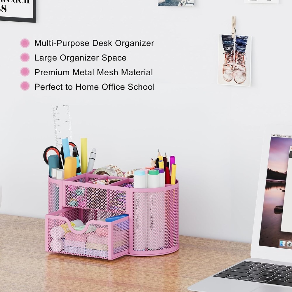 Practical & Elegant Desk Caddy with 9 Compartments – A Must for Every Workspace
