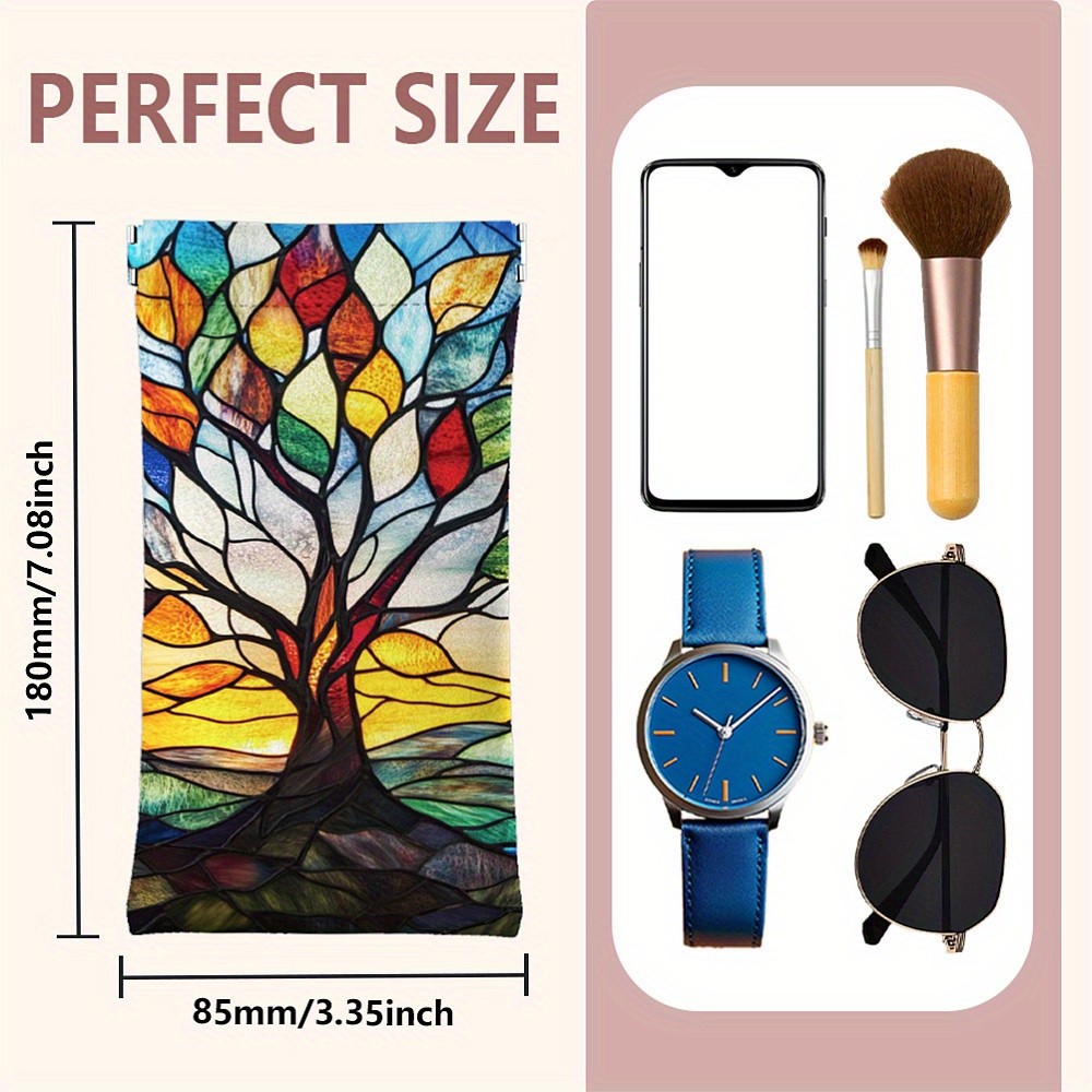 1pc PU Leather Rectangle Eyeglass Cases Eyeglass Sunglasses Protector