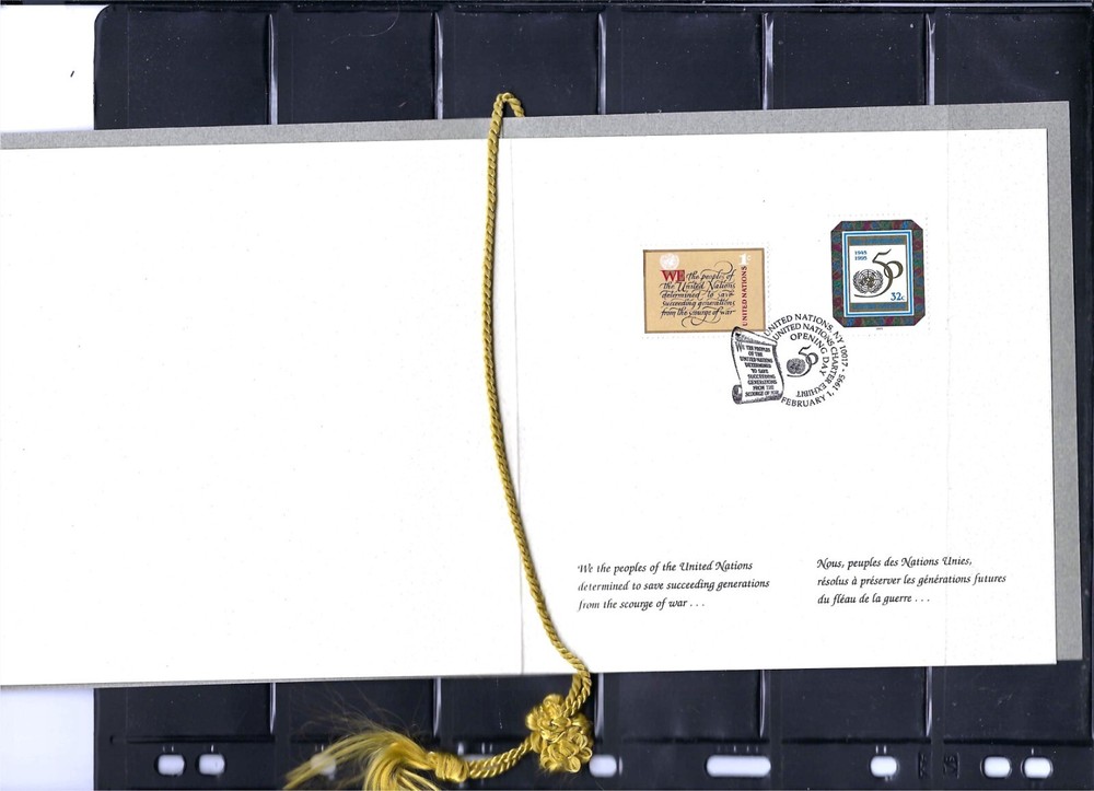 1995 50th ANNIVERSARYPRESENTATION FOLDERS (NY & SF Cancels) - (DRAWER 2)