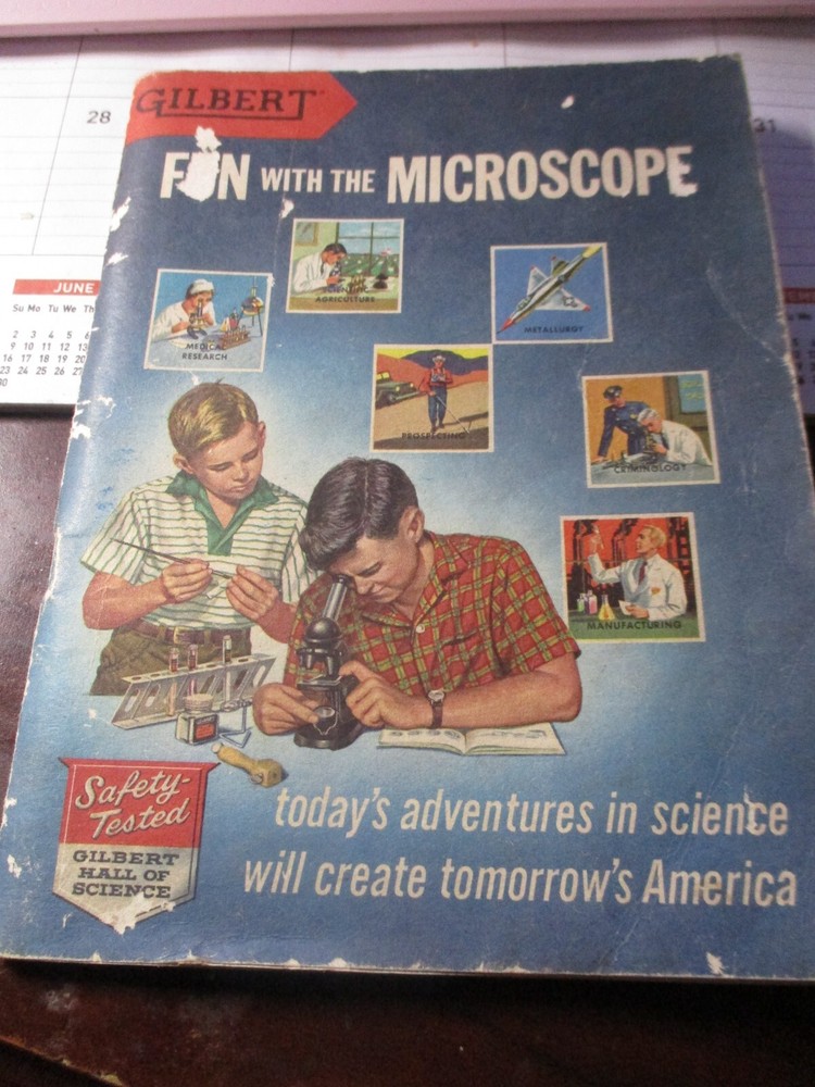 Fun With the Microscope 'Exploring the World..' 1938 by Gilbert book   FREE SHIP