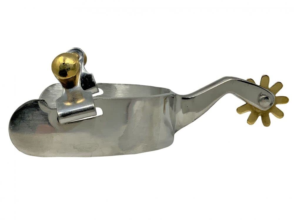 Showman Men's Stainless Steel Western Spurs