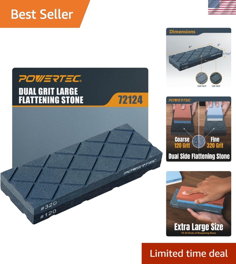 120/320 Sharpening Stone Flatener - Effortless Whetstone Maintenance