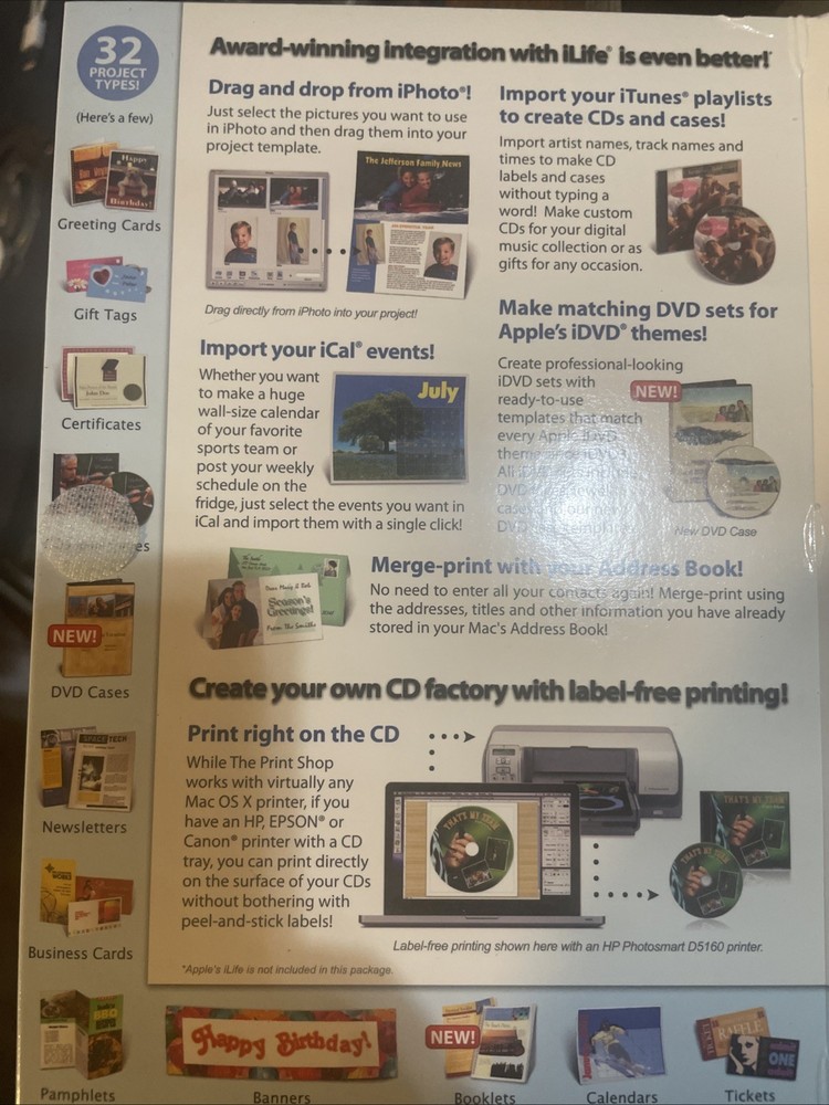 The Print Shop Brøderbund MAC Version 2 Software OS X Edition