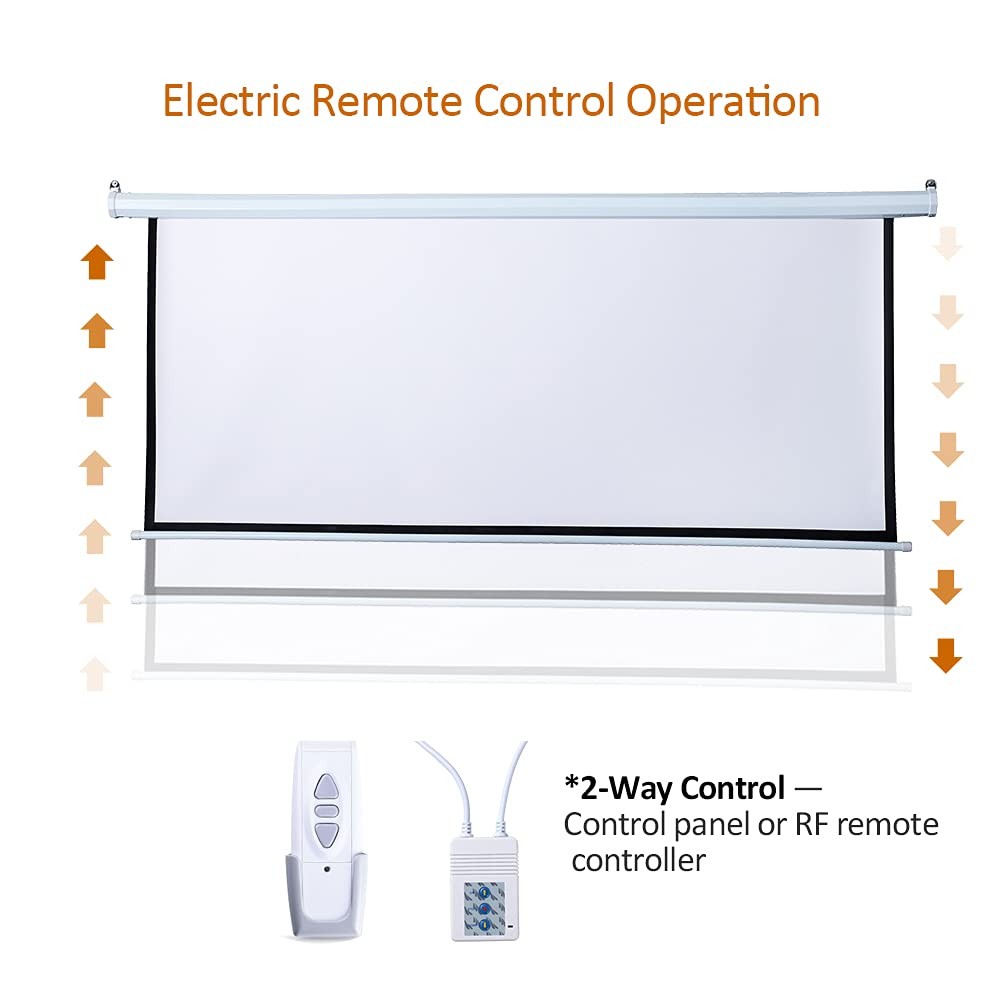 Auto Motorized Projector Screen with Remote Control, 120 inch, 4:3 Aspect