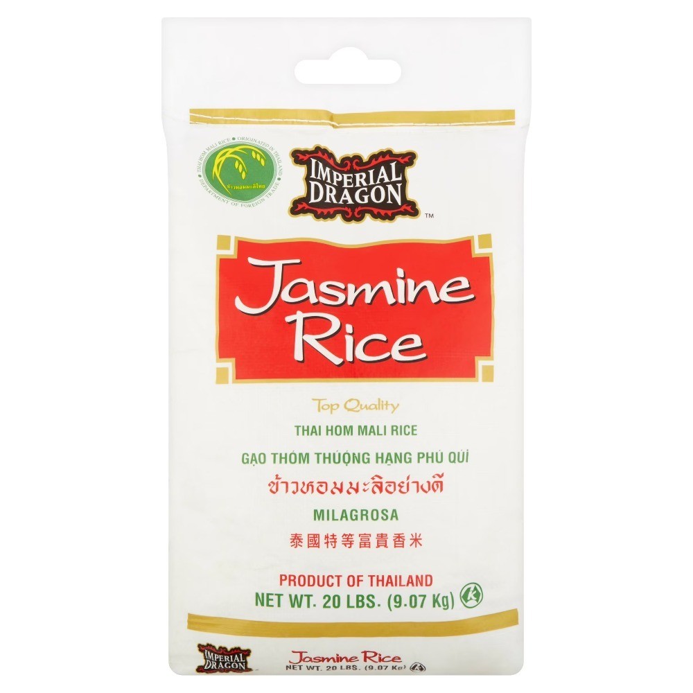Jasmine Rice, 20 lbs, Non-GMO