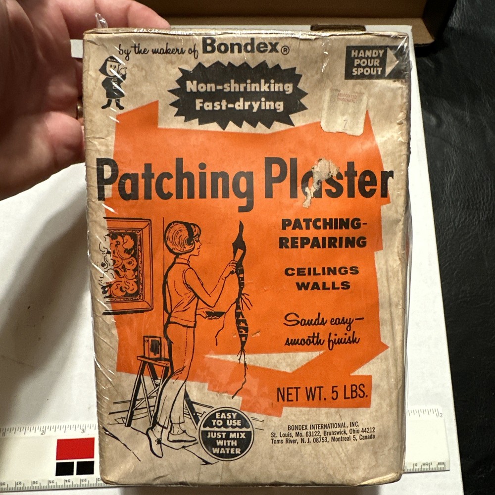 Vintage Bondex Patching Plaster, Home and Hobby Plaster, Patching CE